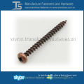 DIN7505 bronze coated pan head chipboard screw